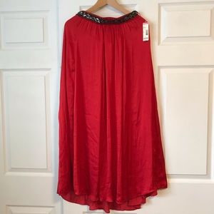 New Covington Belted Maxi Salsa Skirt